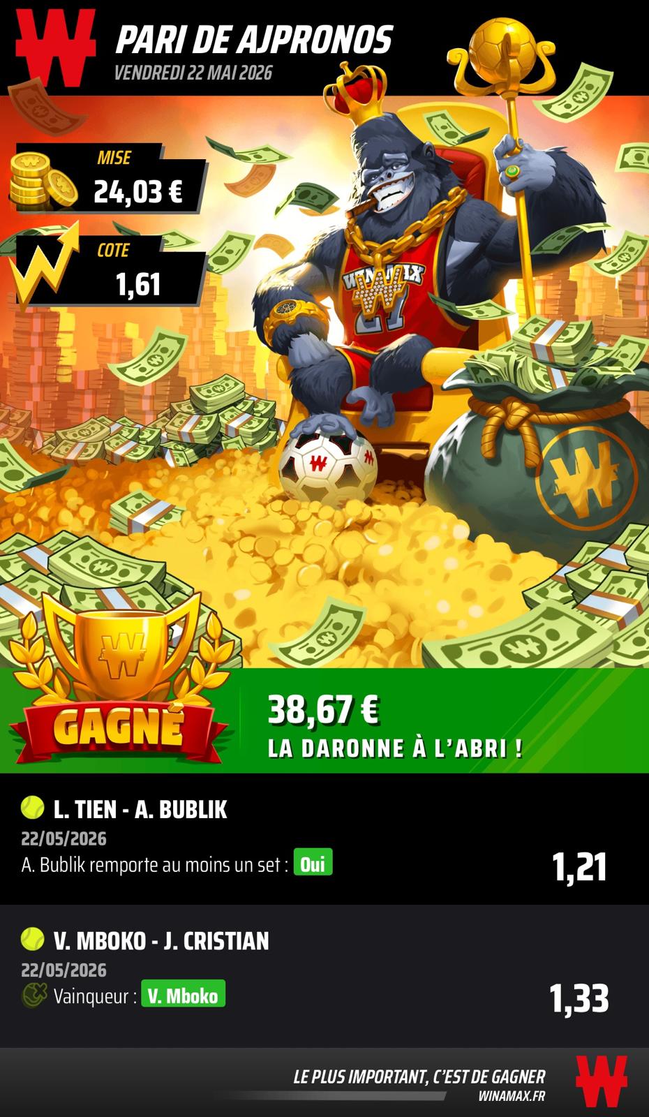 Prono du 19 mai